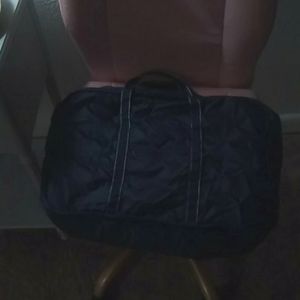 Navy zip nylon gym/tote